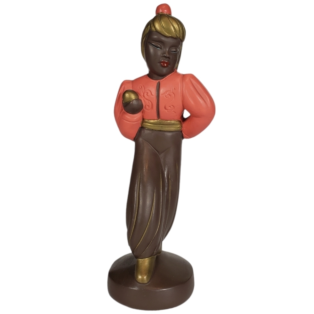 Vintage Alexander Backer ABCO Chalkware Mid Century MCM Nubian Dancers Figurine - Picture 8 of 16